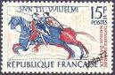Tapisserie de Bayeux - 15f rouge et bleu