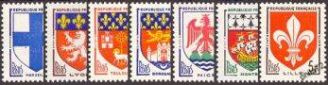 Série armoiries de villes - 7 timbres