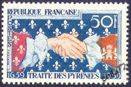 Paix des Pyrénées - 50f bleu, orange et rose