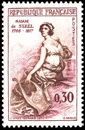 Madame de Stael - 0.30f lilas et brun-jaune