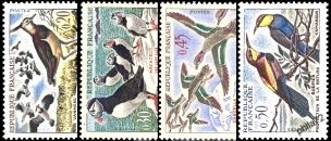 Série des oiseaux - 4 timbres