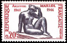Aristide Maillol - 0.20f rouge et vert-noir