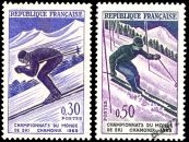 Paire championnats de ski à Chamonix