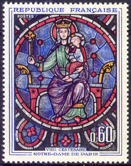 Rose Ouest de la cathédrale de Notre-Dame de Paris - 0.60f polychrome