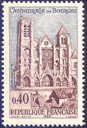 Cathédrale de Bourges - 0.40f brun-rouge et gris-bleu