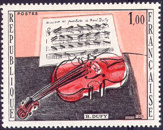 Le violon de R.Dufy - 1.00f noir, rose et rouge