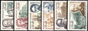 Série célébrites - 6 timbres