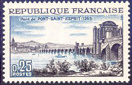 Pont de Pont Saint-Esprit - 0.25f noir et bleu