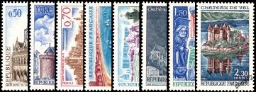 Série sites et monuments - 8 timbres