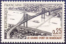 Grand pont de Bordeaux - 0.25f noir et brun