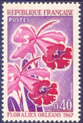 Floralies d'Orléans - 0.40f rouge, rose et violet