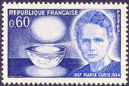 Marie Curie - 0.60f bleu et brun