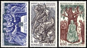 Série grands noms de l'Histoire - 3 timbres