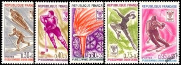 Série Jeux Olympiques d'hiver - 5 timbres