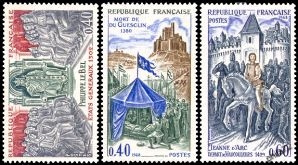 Série grands noms de l'Histoire - 3 timbres
