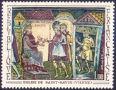 Fresque de l'Abbaye de St -Savin - 1.00f polychrome