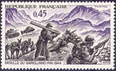 Bataille du Garigliano - 0.45f violet-gris et gris