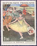 Danseuse au bouquet de Degas - 1.00f polychrome