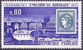 Emission de Bordeaux - 0.80f violet et gris-bleu