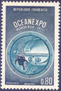 Océanexpo - 0.80f bleu-vert et bleu-foncé