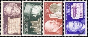 Série célébrites - 4 timbres