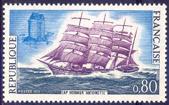 Cap-Hornier Antoinette - 0.80f gris-vert, bleu et violet pâle