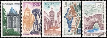 Série touristique - 5 timbres
