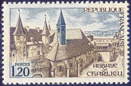 Abbaye de Charlieu - 1.20f bistre et bleu