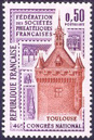 Toulouse - 0.50f violet et brun-rouge