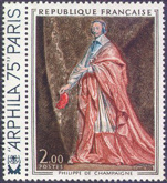 Cardinal Richelieu de philippe de Champaigne - 1.00f polychrome