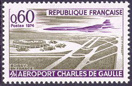 Aéroport Charles de Gaulle - 0.60f olive et violet