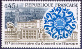 Conseil de l'Europe - 0.45f ocre, bleu et gris-bleu