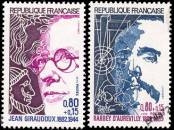 Paire personnages célèbres Jean Giraudoux et Barbey d'Aurevilly