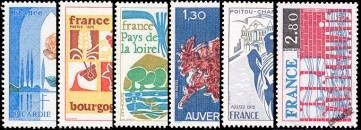 Série régions - 6 timbres