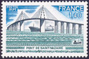 Pont de Saint-Nazaire - 1.40f turquoise, vert-bleu et noir