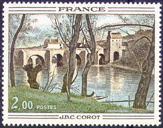Le pont de Mantes de Camille Corot - 2.00f polychrome