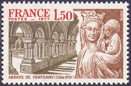 Abbaye de Fontenoy - 1.50f brun-rouge, rouge et brun-olive