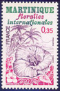 Floralies internationales - 0.35f vert, carmin et violet-brun