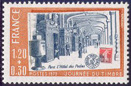 Hôtel des postes de Paris - 1.20f + 30c gris-bleu, rouge et bistre-clair