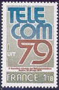 Télécom - 1.10f olive, bleu-vert et brun