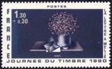 La lettre à Mélie - 1.30f + 30c noir, rose-lilas et bleu-gris