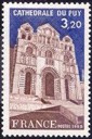 Cathédrale du Puy - 3.20f bleu et brun-rouge