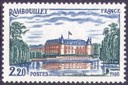 Château de Rambouillet - 2.20f bleu, vert et brun-rouge