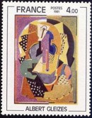 Composition 1920/23 d'Albert Gleizes - 4.00f multicolore