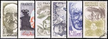 Série célébrités - 6 timbres