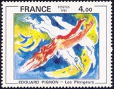 Les Plongeurs d'Edouard Pignon - 4.00f polychrome