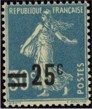 Surchargé - 30c bleu