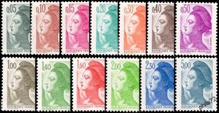 Série Liberté de Gandon - 13 timbres