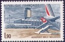 Aéroport Bâle-Mulhouse - 1.90f bleu, rouge et brun