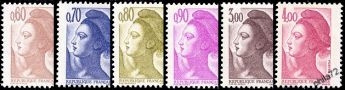 Série Liberté de Gandon - 6 timbres